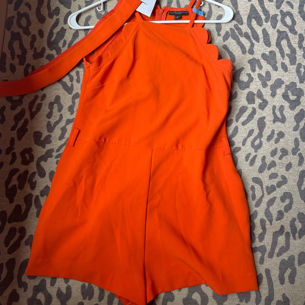 Orange, Victoria Beckham romper